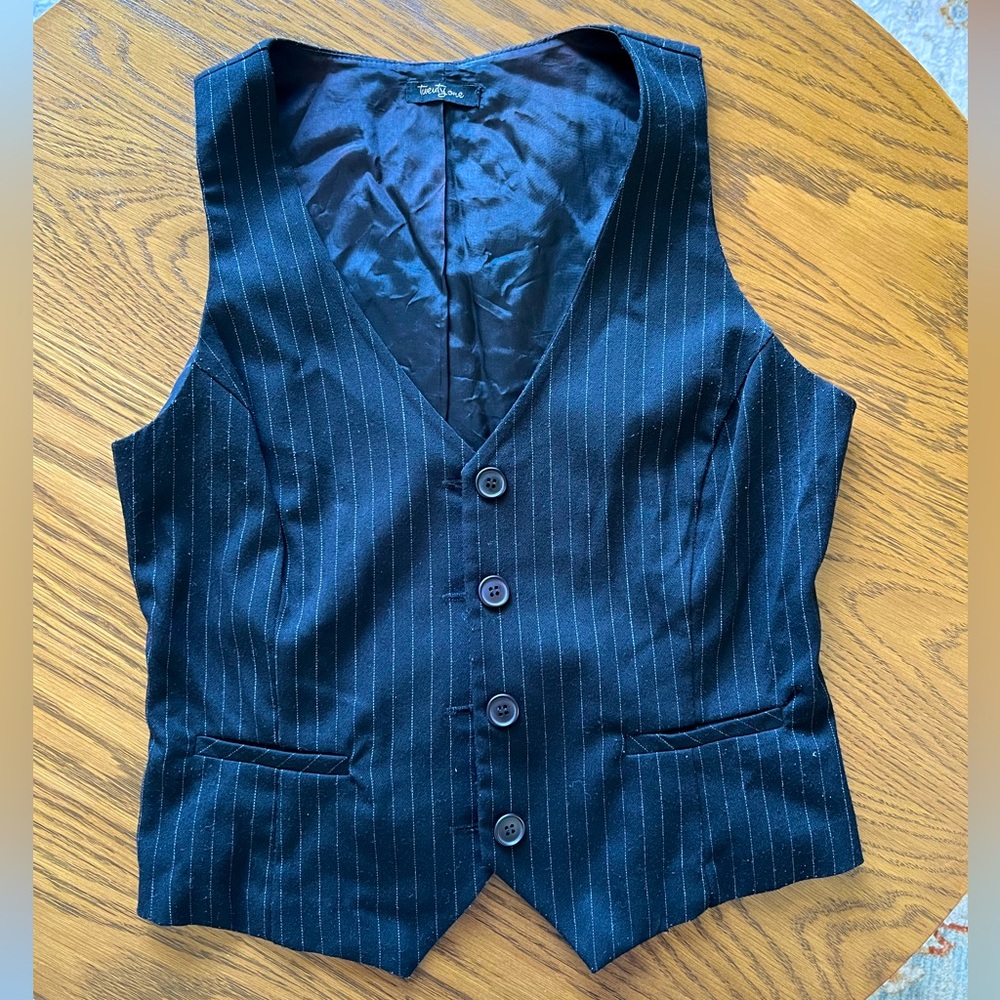 Forever 21 Vintage Pin Stripe Vest